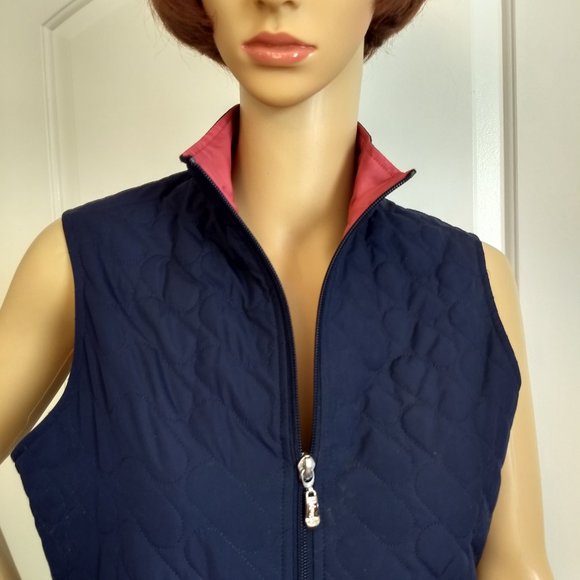 Ashworth Golfing Vest Navy lightly quilted S - Picture 4 of 6